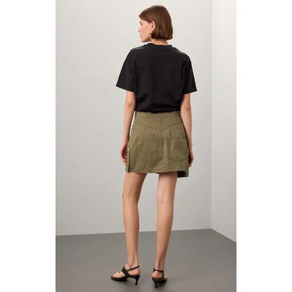 Marissa Webb Green Cotton Rava Mini Skirt - Picture 4 of 12